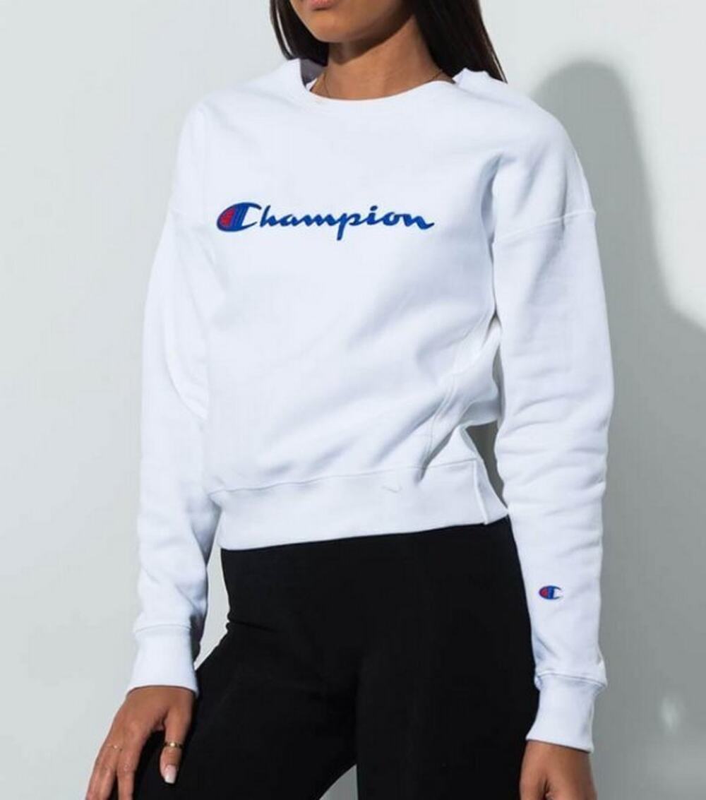 NEW CHAMPION REVERSE WEAVE WHITE CHAIN STITCH SCRIPT LOGO CREWNECK SWEATSHIRT XL